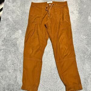 REI Co Op Trailsmith Pants Mens 34 x32 Brown Orange Double Knee Outdoor Hiking